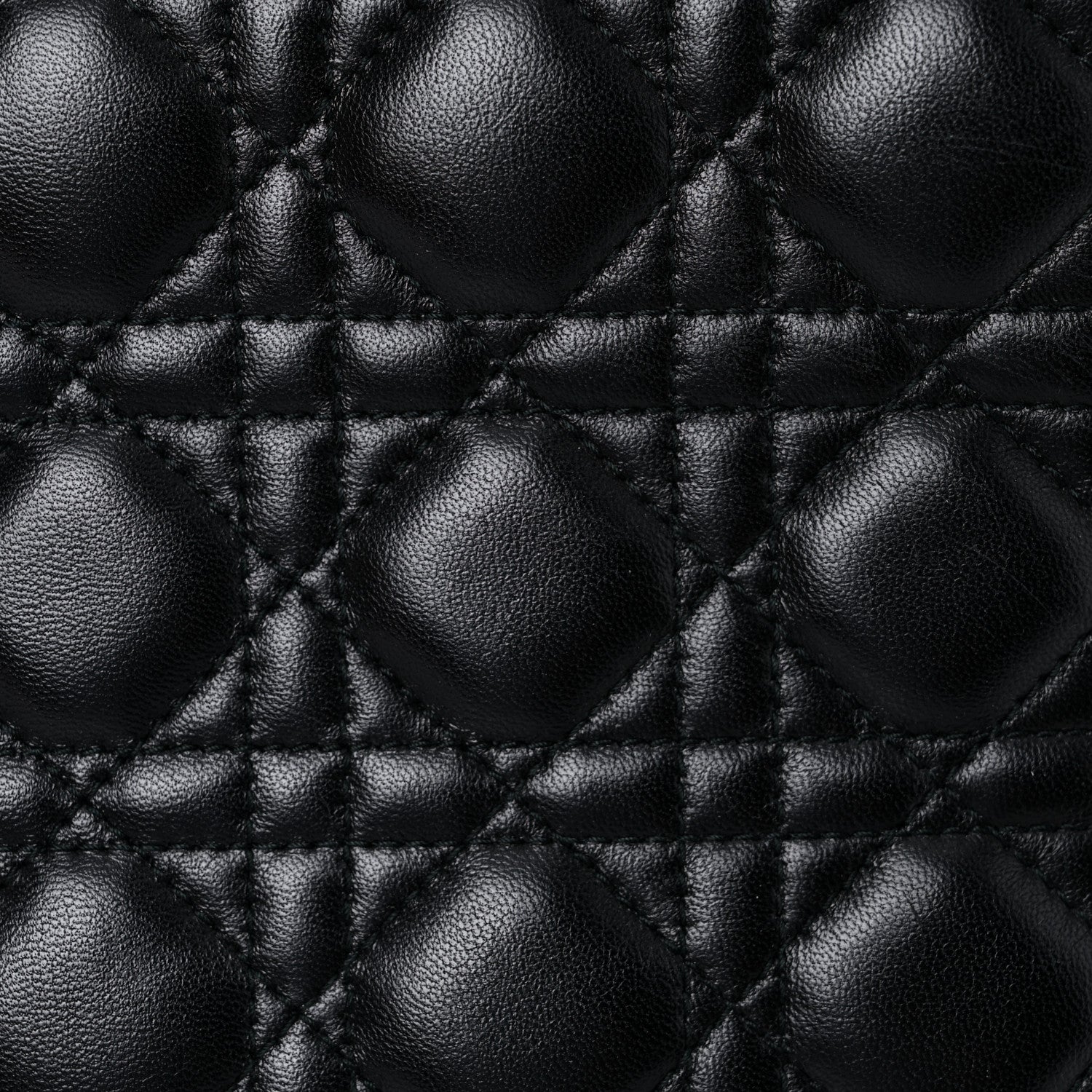 Christian Dior Lambskin Cannage Large Lady Dior Black 14 of 21