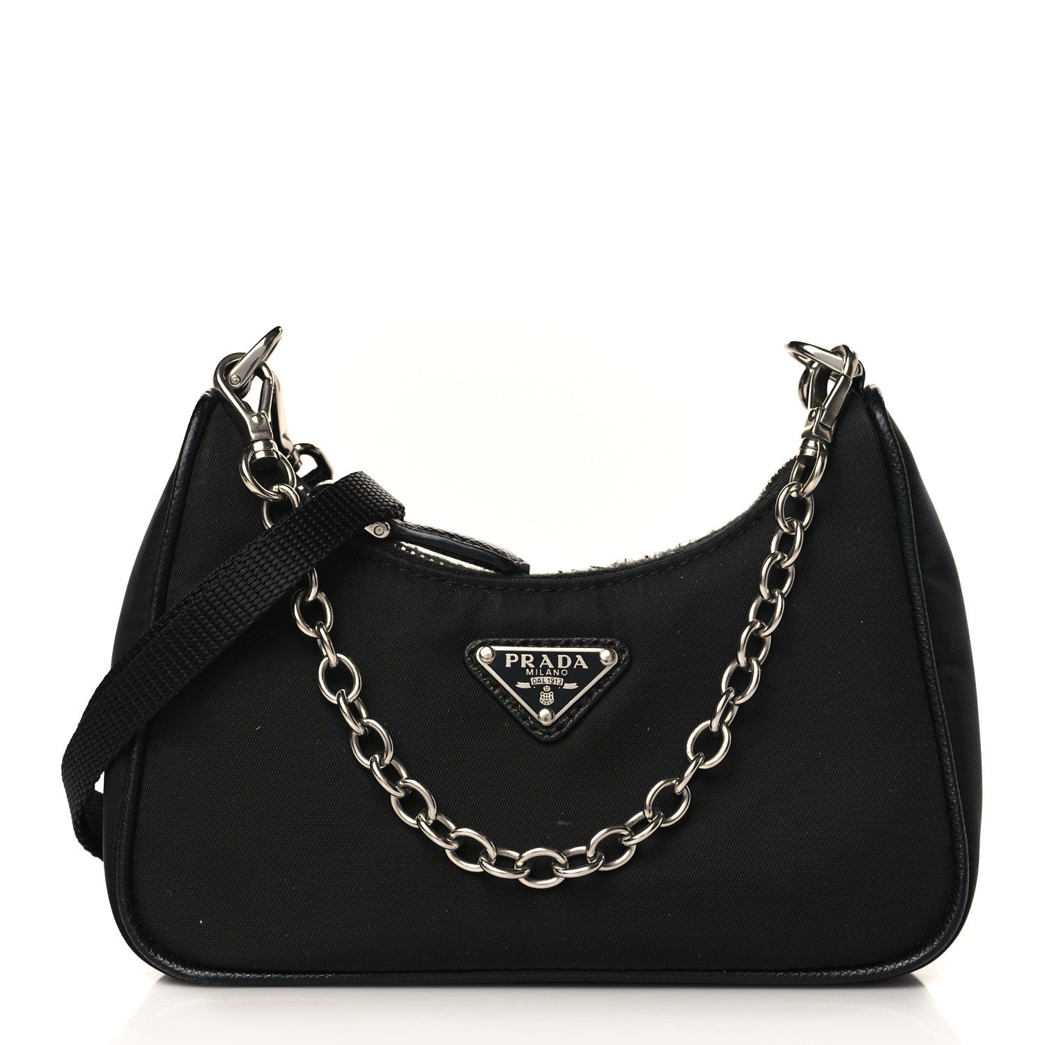 Prada Tessuto Nylon Mini Re-Edition 2000 Shoulder Bag Black 1 of 8