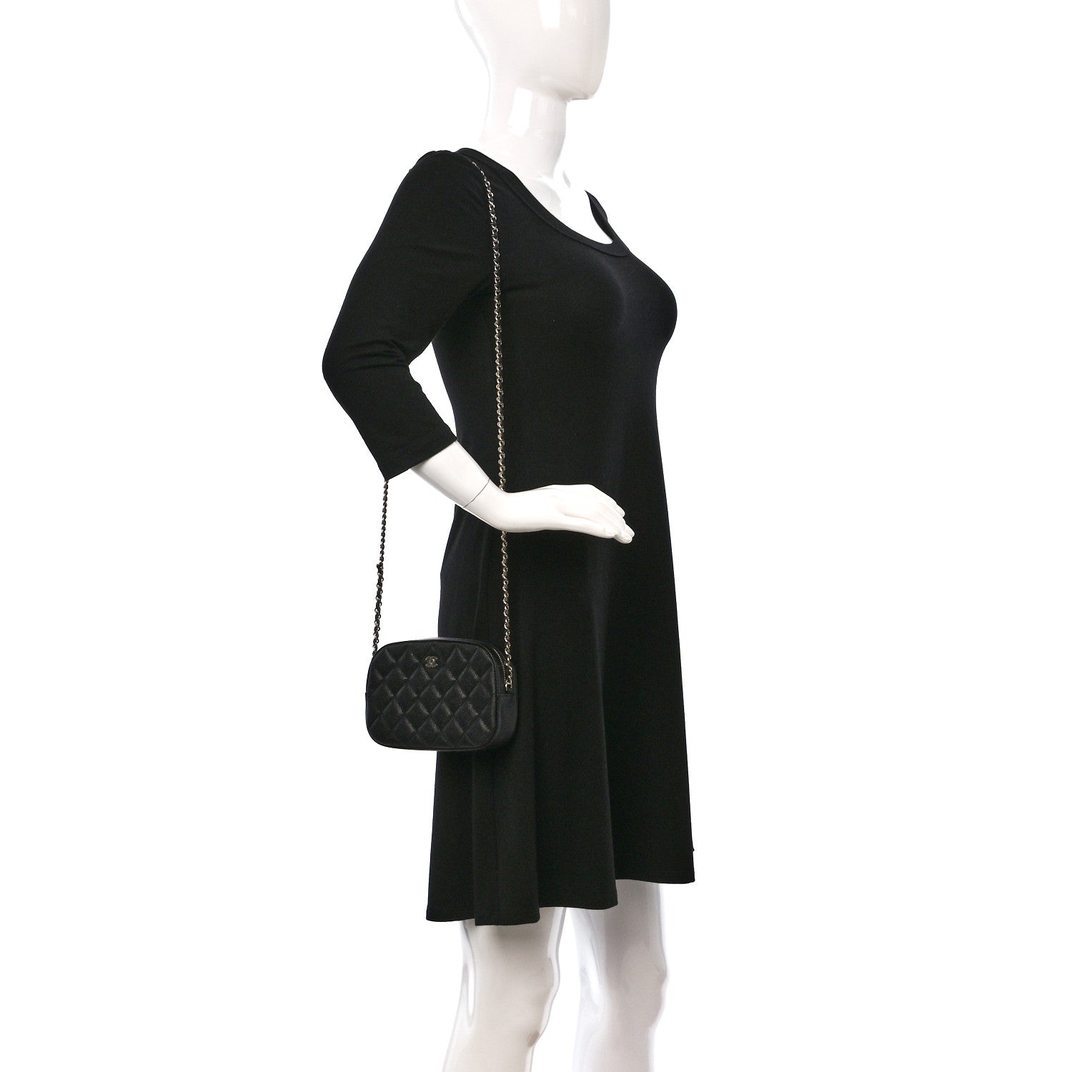 Chanel Caviar Quilted Camera Bag Black 2 of 9