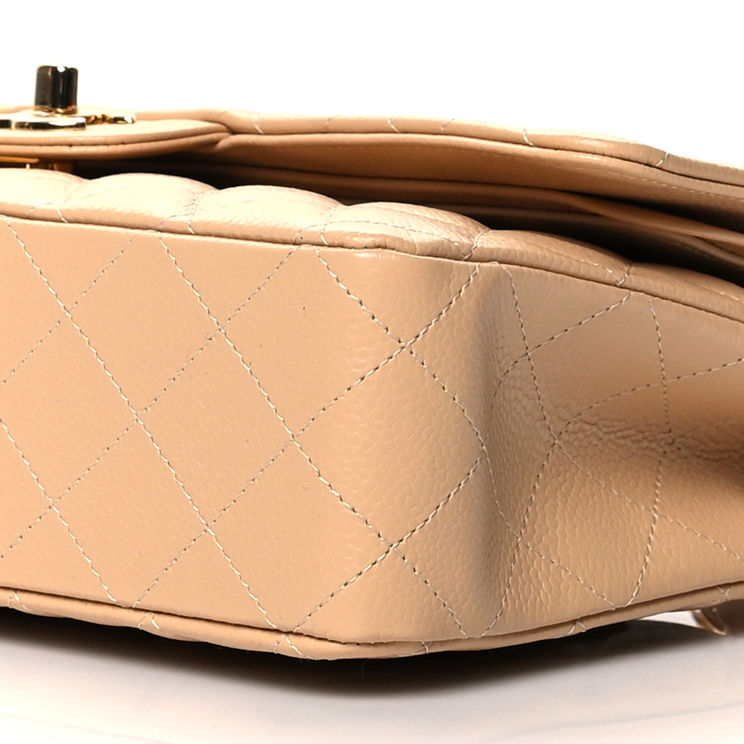 Chanel Caviar Quilted Medium Double Flap Beige Clair 10 of 11