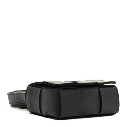 Bottega Veneta Lambskin Maxi Intrecciato Extra Mini Cassette Crossbody Bag Black 4 of 11