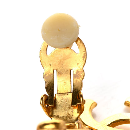Chanel Pearl CC Dangle Clip On Earrings Gold 6 of 6