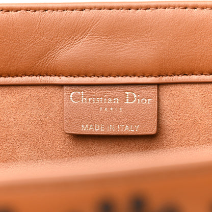 Christian Dior Calfskin Cornely-Effect Embroidery Large Book Tote Brown Black 6 of 10