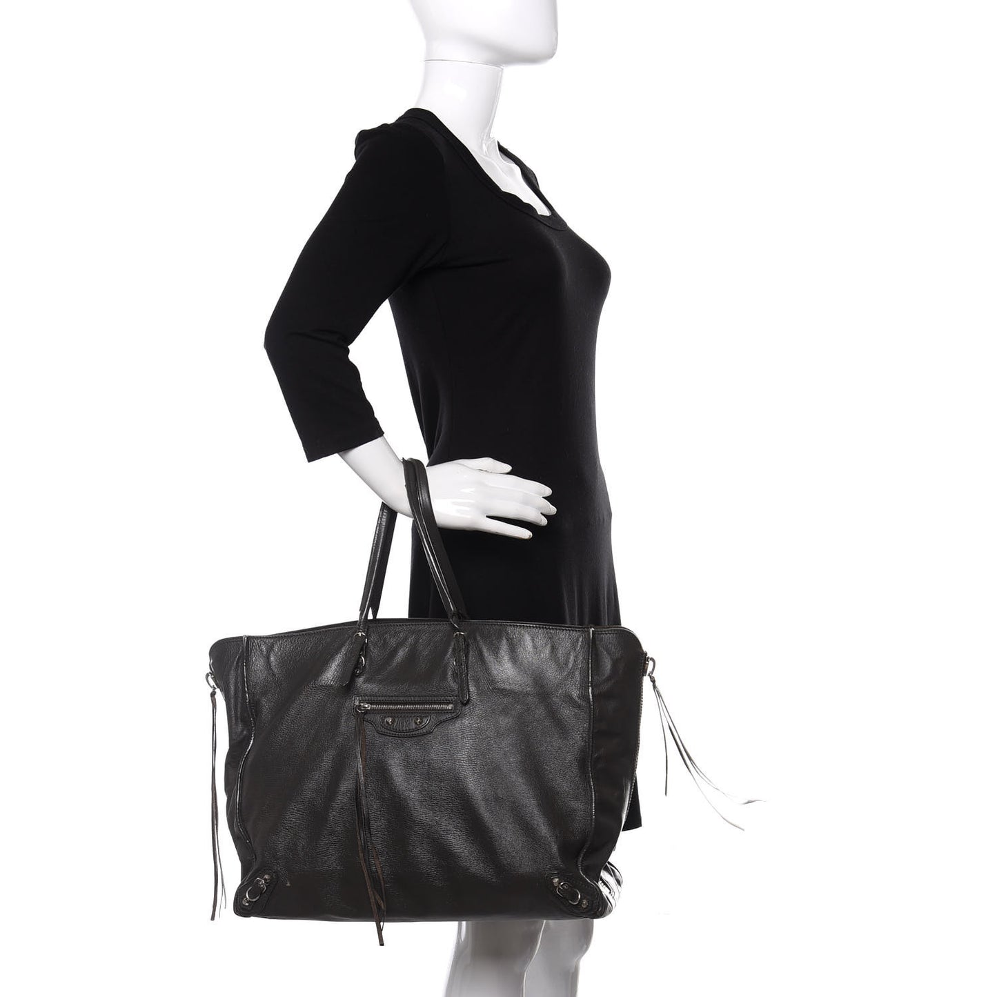 Veau Papier A4 Zip Around Tote Coffee
