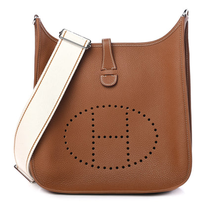 Hermes Taurillon Clemence Amazone Evelyne PM III Gold 1 of 9