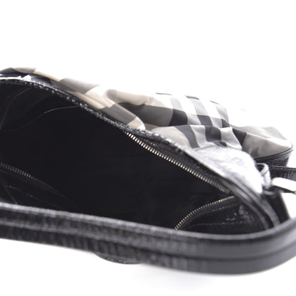 Burberry Beat Check Small Brooklyn Hobo Black 5 of 9