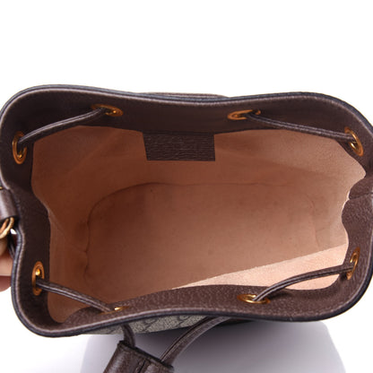 Gucci GG Supreme Monogram Web Mini Ophidia Bucket Bag Brown 5 of 10