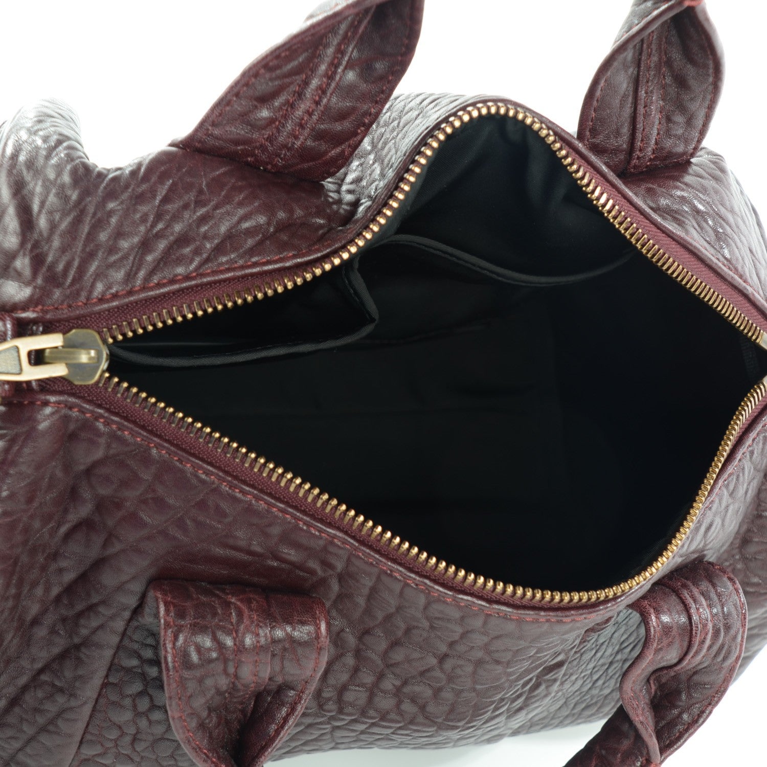 Alexander Wang Pebbled Lambskin Rocco Beet Antique Brass Hardware 5 of 8