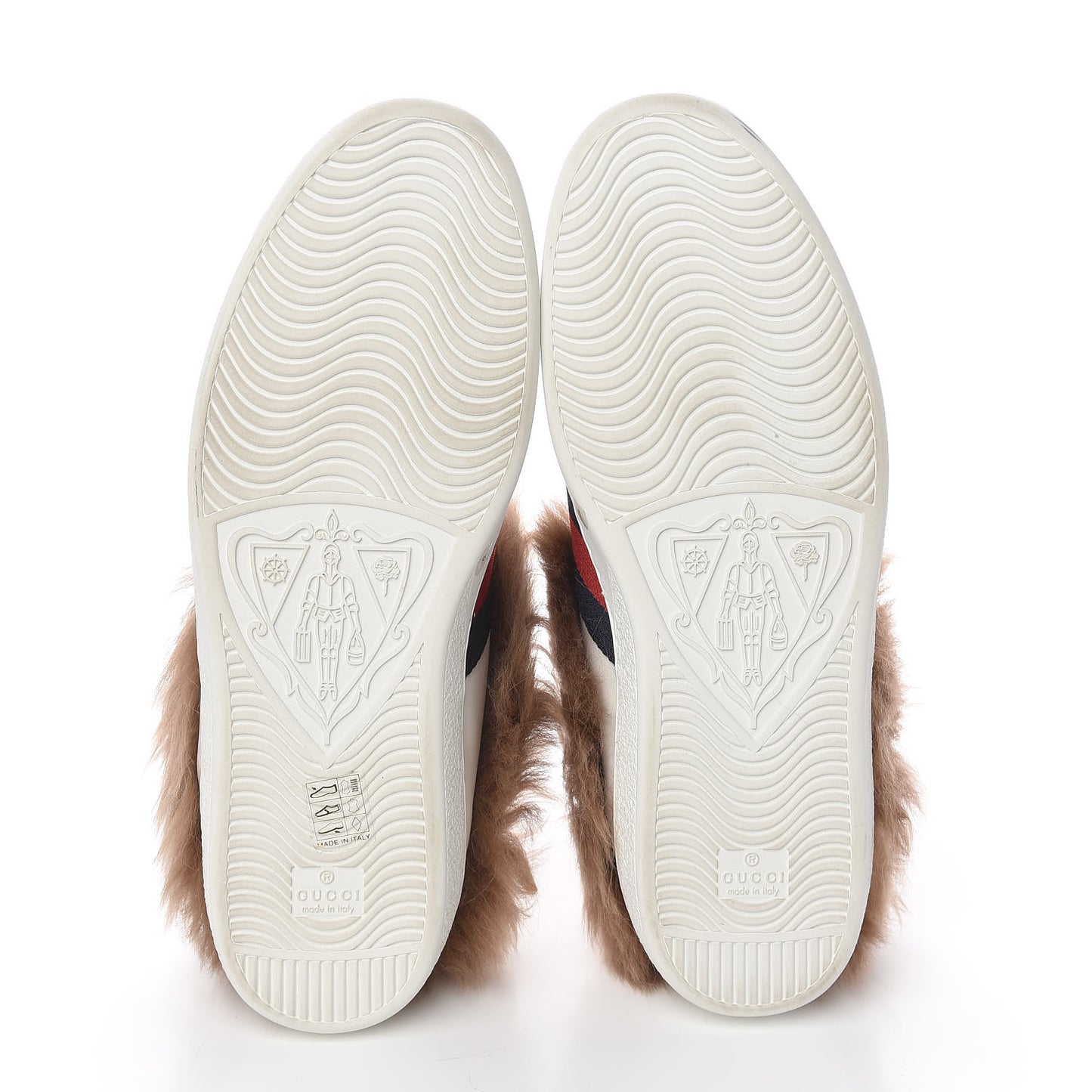 Calfskin Wool Web Bee Embroidered Mens Ace Sneakers 9 White