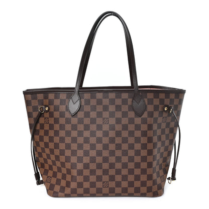 Louis Vuitton Damier Ebene Neo Neverfull MM Rose Ballerine 1 of 10