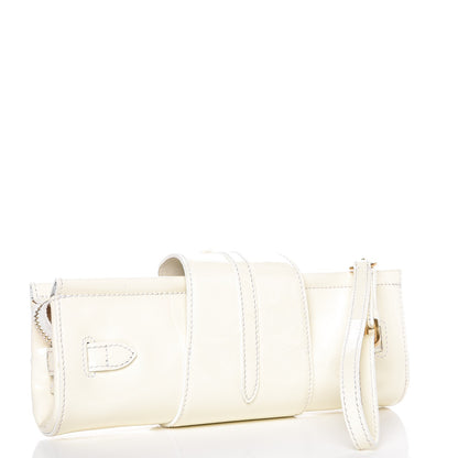 Jimmy Choo Patent Calfskin Tulita Clutch Off White 3 of 10