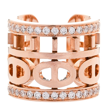 Hermes 18K Rose Gold Diamond Chaine d'ancre Divine Ear Cuff 1 of 7
