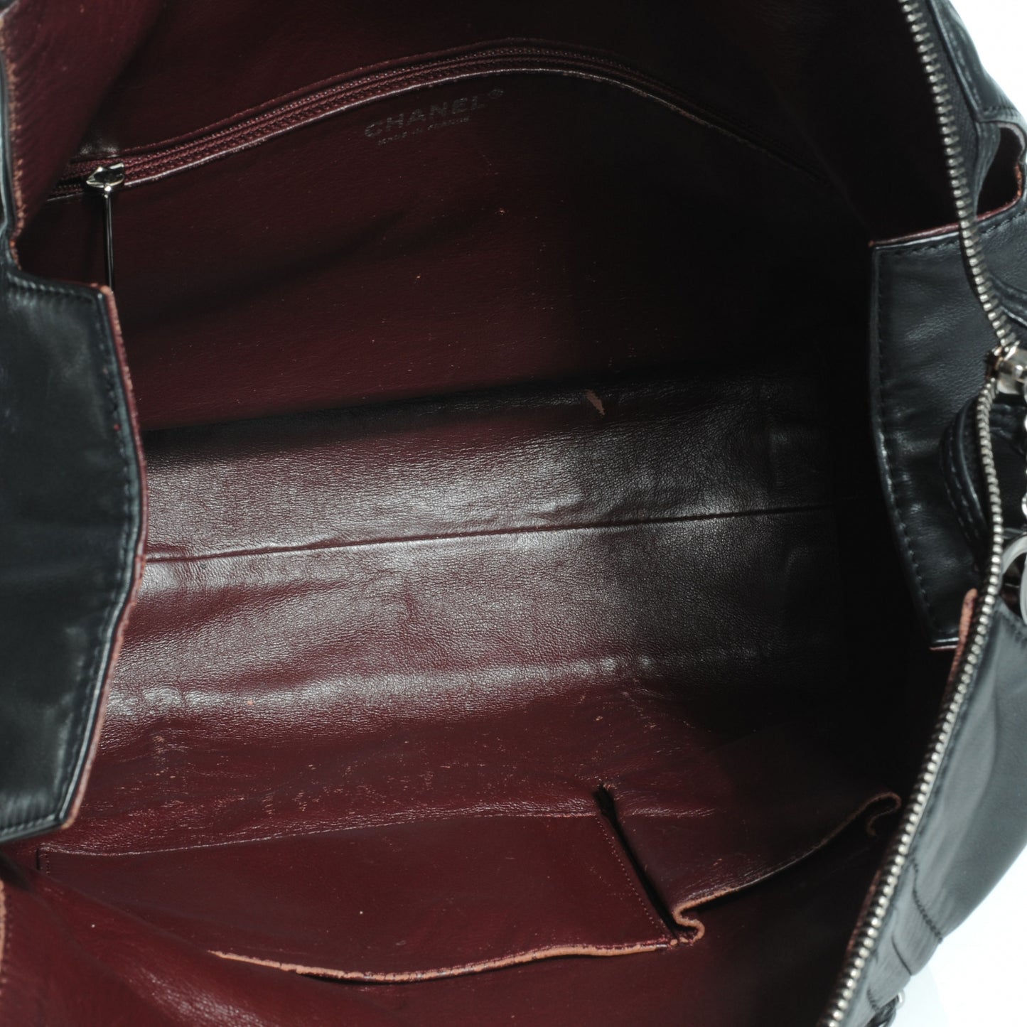 Calfskin Leather Luxe Ligne Tote Black