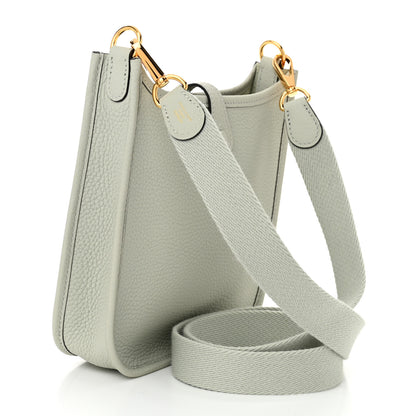 Hermes Taurillon Clemence Amazone Evelyne TPM Gris Neve 3 of 10