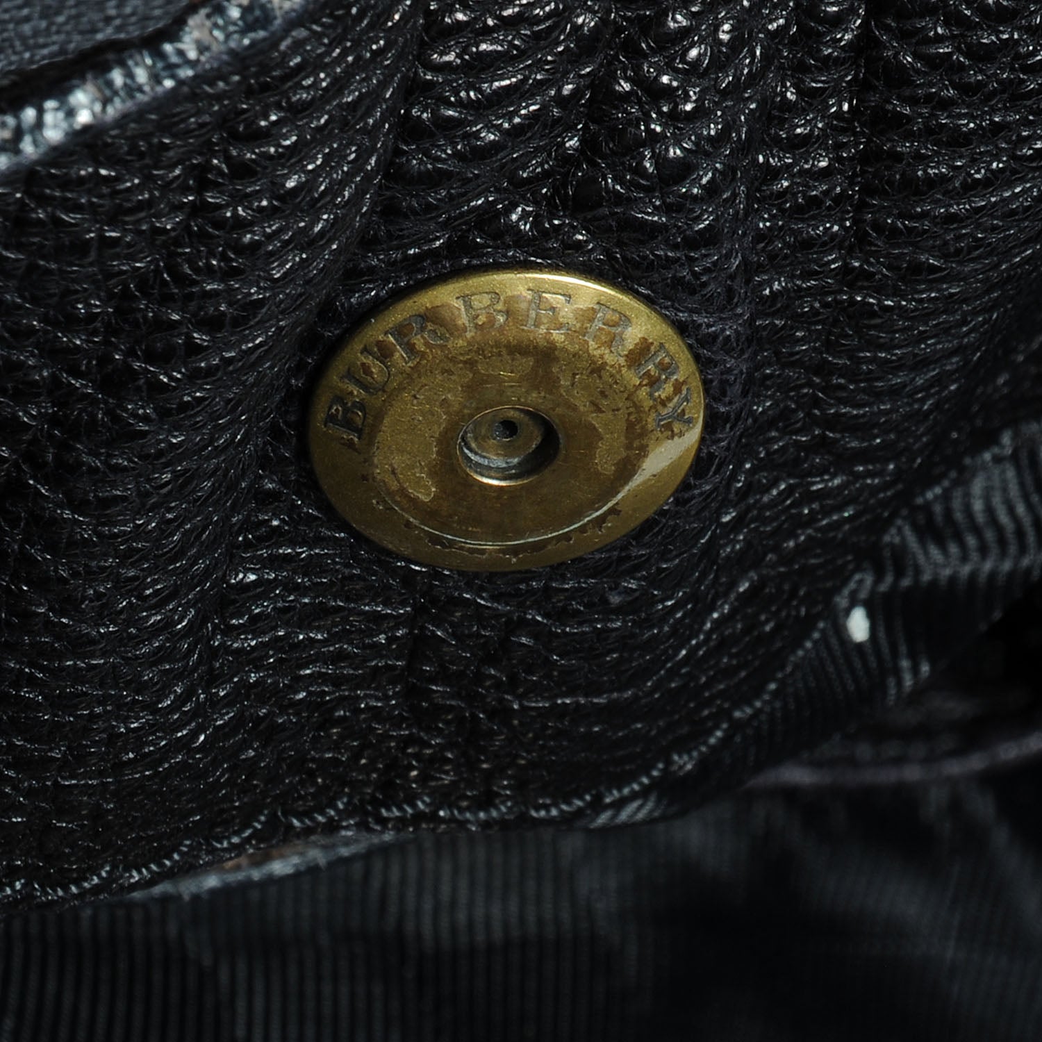 Burberry Grainy Calfskin Lambeth Hobo Black 8 of 11