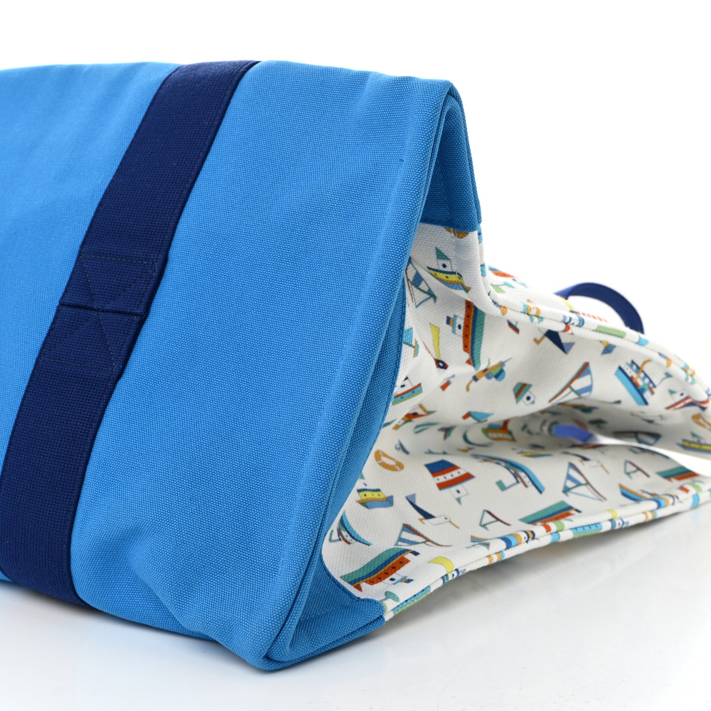 Cotton Canvas Petit Chalutier Nappy Bag Azur