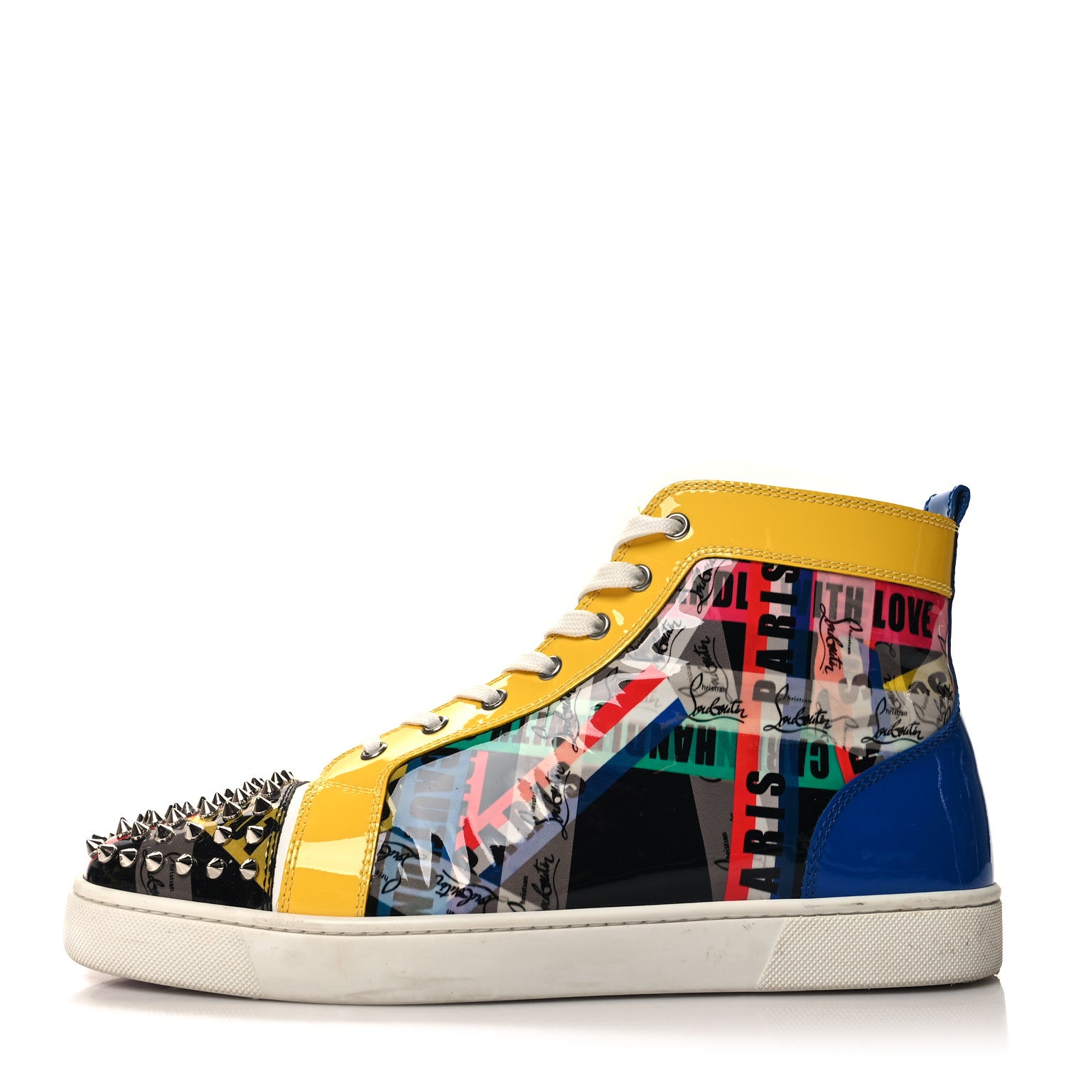 Christian Louboutin Patent Mens Louis Loubiballage Spikes Orlato Flat Sneakers 43.5 Version Multicolor 1 of 10