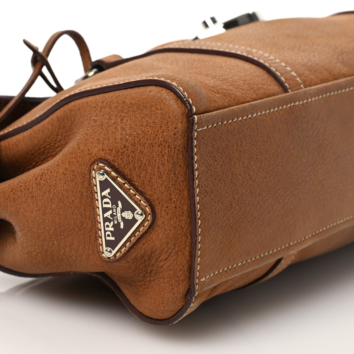 Vitello Foldover Pushlock Flap Shoulder Bag Sughero