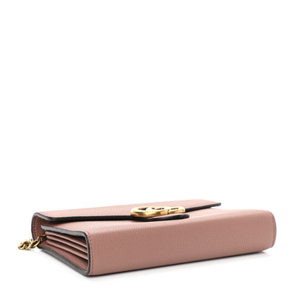 Gucci Cellarius Calfskin GG Marmont Chain Wallet Rosy Phard 4 of 11