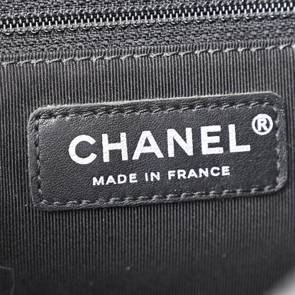 Chanel Crumpled Calfskin Quilted Medium Casual Rock Flap Black 6 of 12