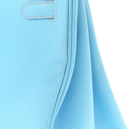 Hermes Epsom Candy Birkin 35 Celeste Mykonos 17 of 17