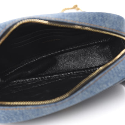 Saint Laurent Denim Matelasse Monogram Mini Lou Camera Bag California Blue 5 of 10