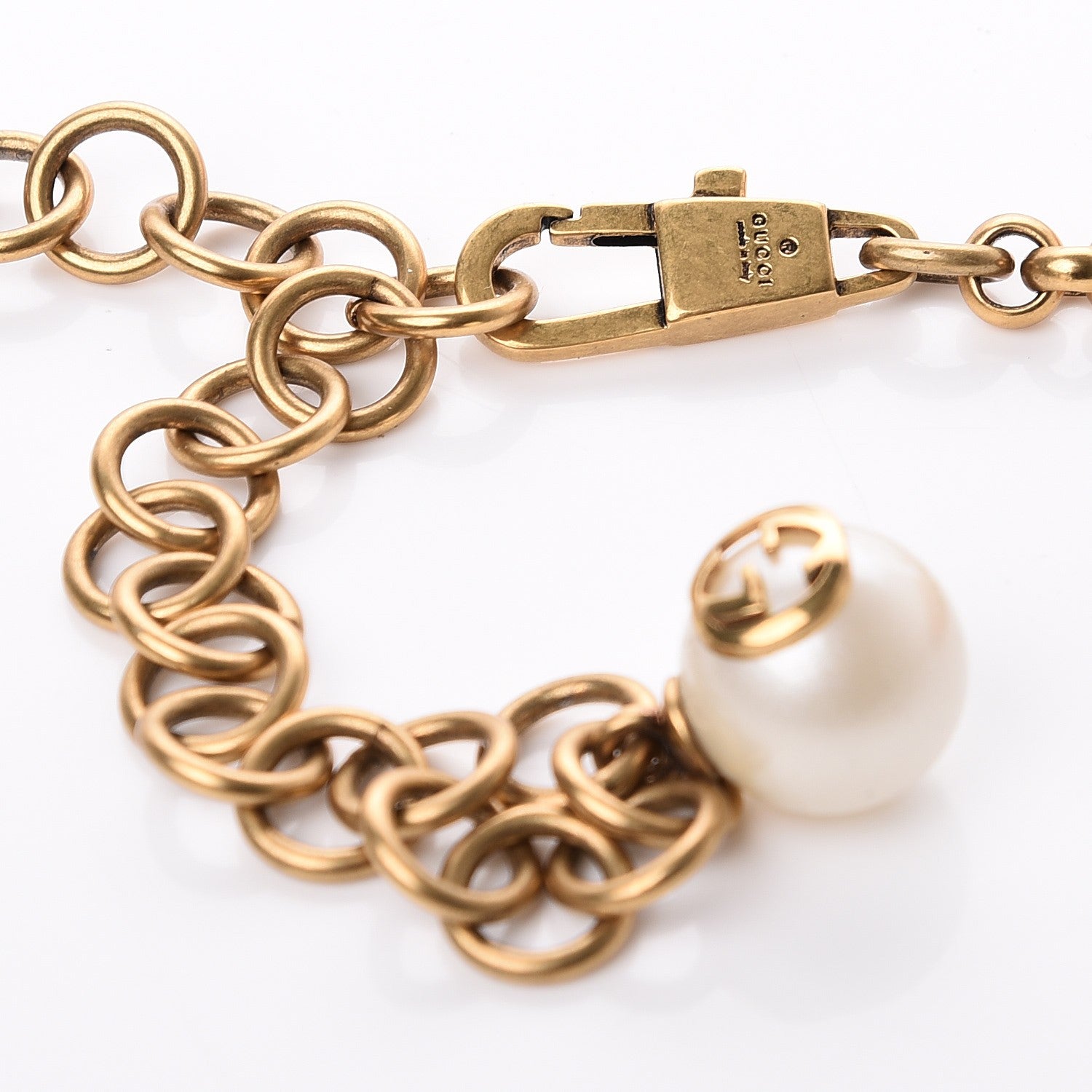 Gucci Chain GG Bow Belt Antique Gold 5 of 5