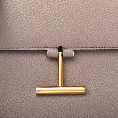 Tom Ford Grained Calfskin Large T Clasp Tara Crossbody Bag Silk Taupe 10 of 10