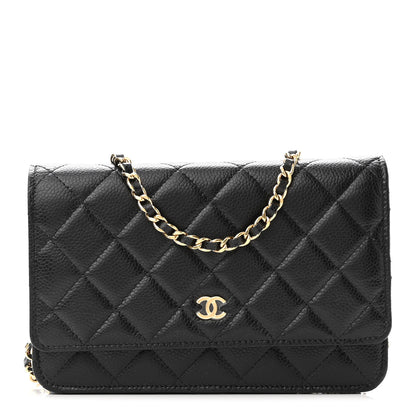 Chanel Caviar Quilted Wallet On Chain WOC Black 1 of 12