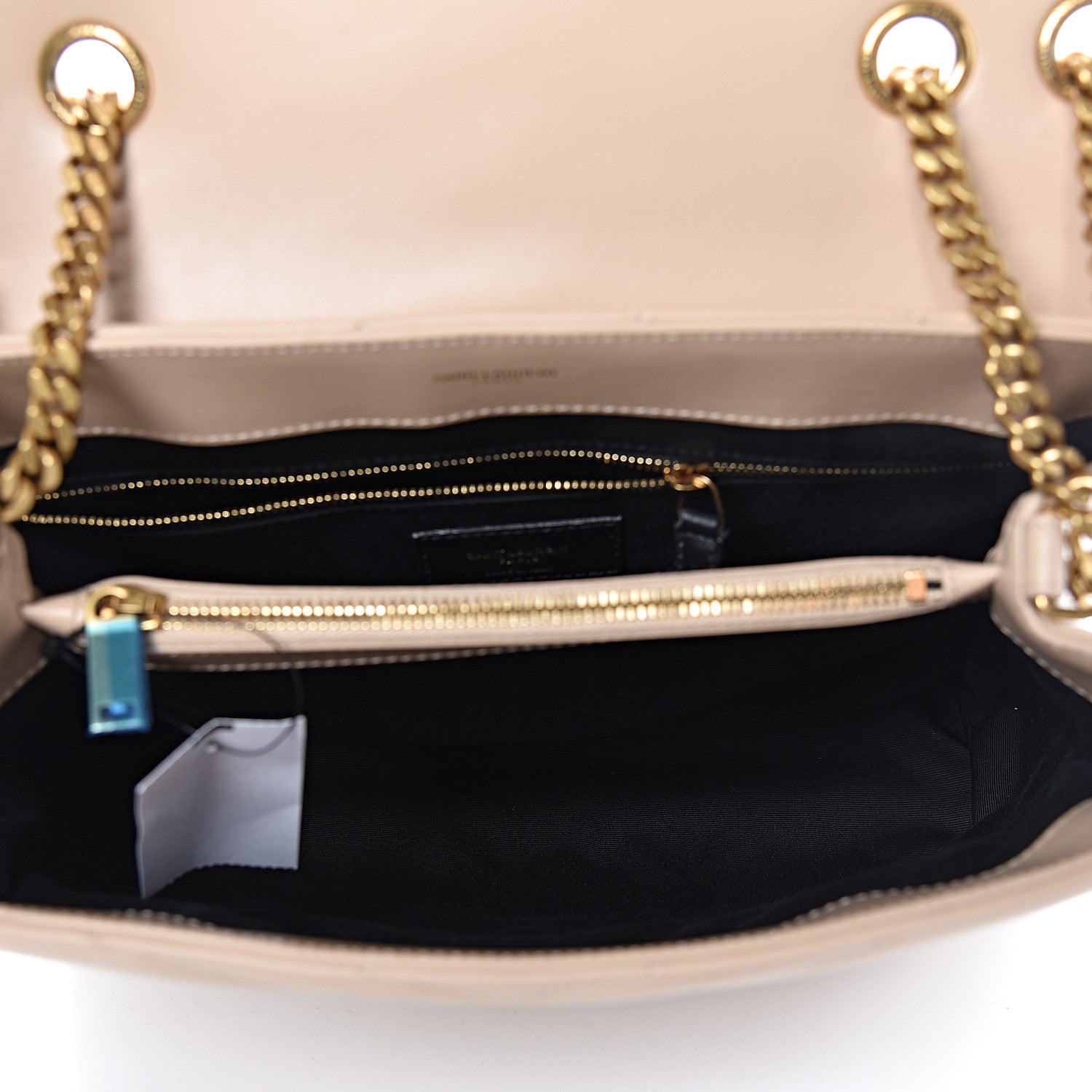 Saint Laurent Calfskin Y Quilted Monogram Medium Loulou Chain Satchel Nude Powder 5 of 11
