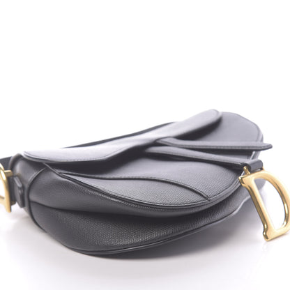 Christian Dior Grained Calfskin Saddle Bag Black 8 of 10