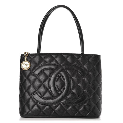 Chanel Caviar Quilted Medallion Tote Black 1 of 8