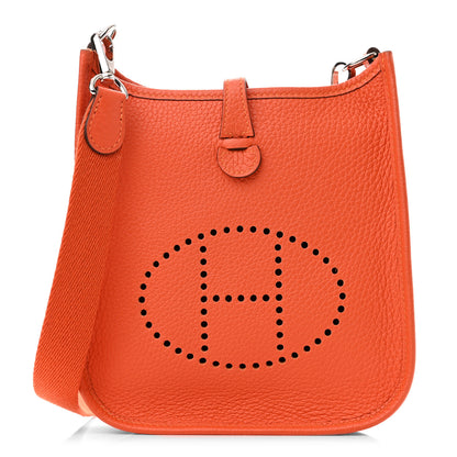 Hermes Taurillon Clemence Evelyne TPM Orange 1 of 11
