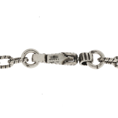 Gucci Sterling Silver Small Textured Interlocking G Pendant Necklace 7 of 9