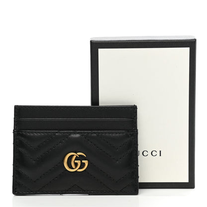 Gucci Calfskin Matelasse GG Marmont Card Holder Black 7 of 7