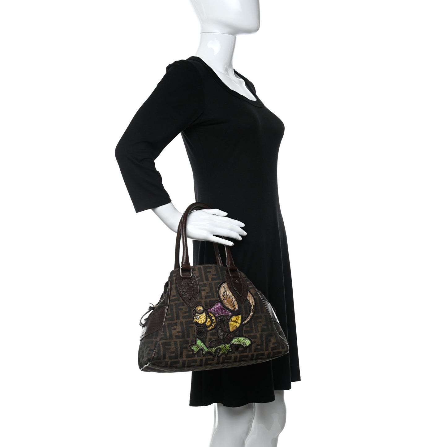 Zucca Snakeskin Squirrel Small Bag De Jour Tobacco
