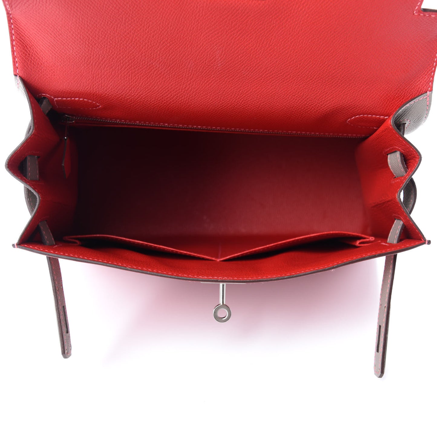 Epsom Horseshoe Kelly Sellier 28 Rouge Casaque Gris Tourterelle