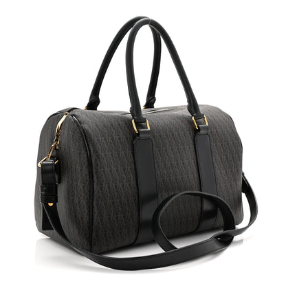 Saint Laurent Canvas Smooth Calfskin Monogram Duffle Black 3 of 10