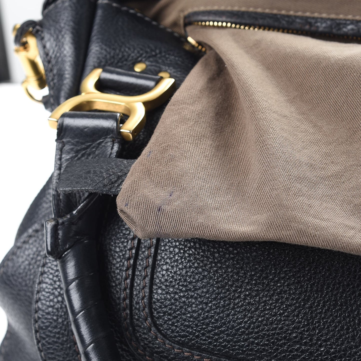 Calfskin Medium Marcie Satchel Black