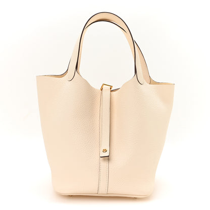 Hermes Taurillon Clemence Picotin Lock 22 MM Nata 1 of 12