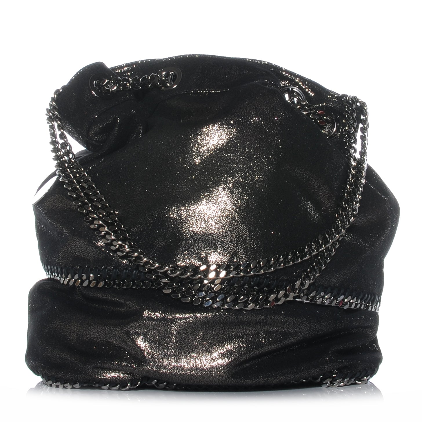 Stella McCartney Faux Leather Large Falabella Bucket Bag Ruthenium 1 of 7