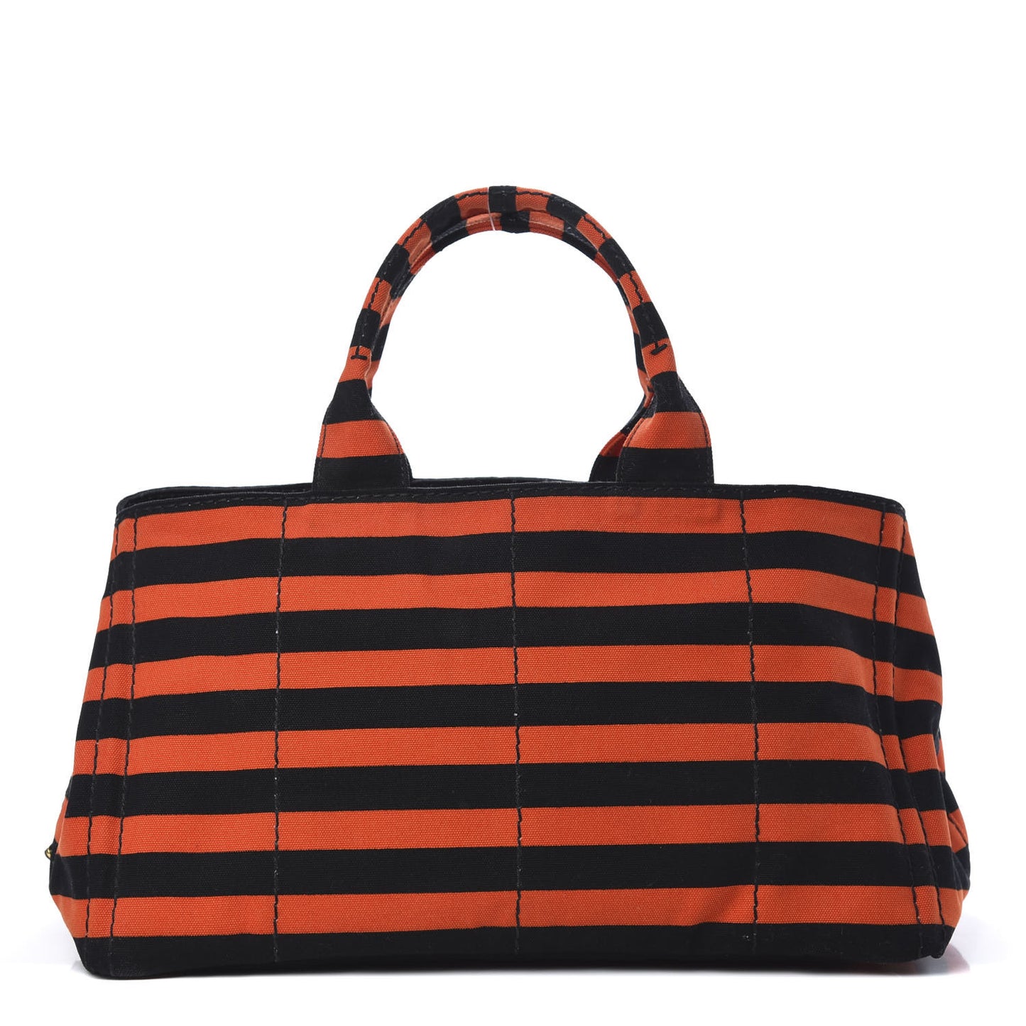 Canapa Striped Tote Arancio