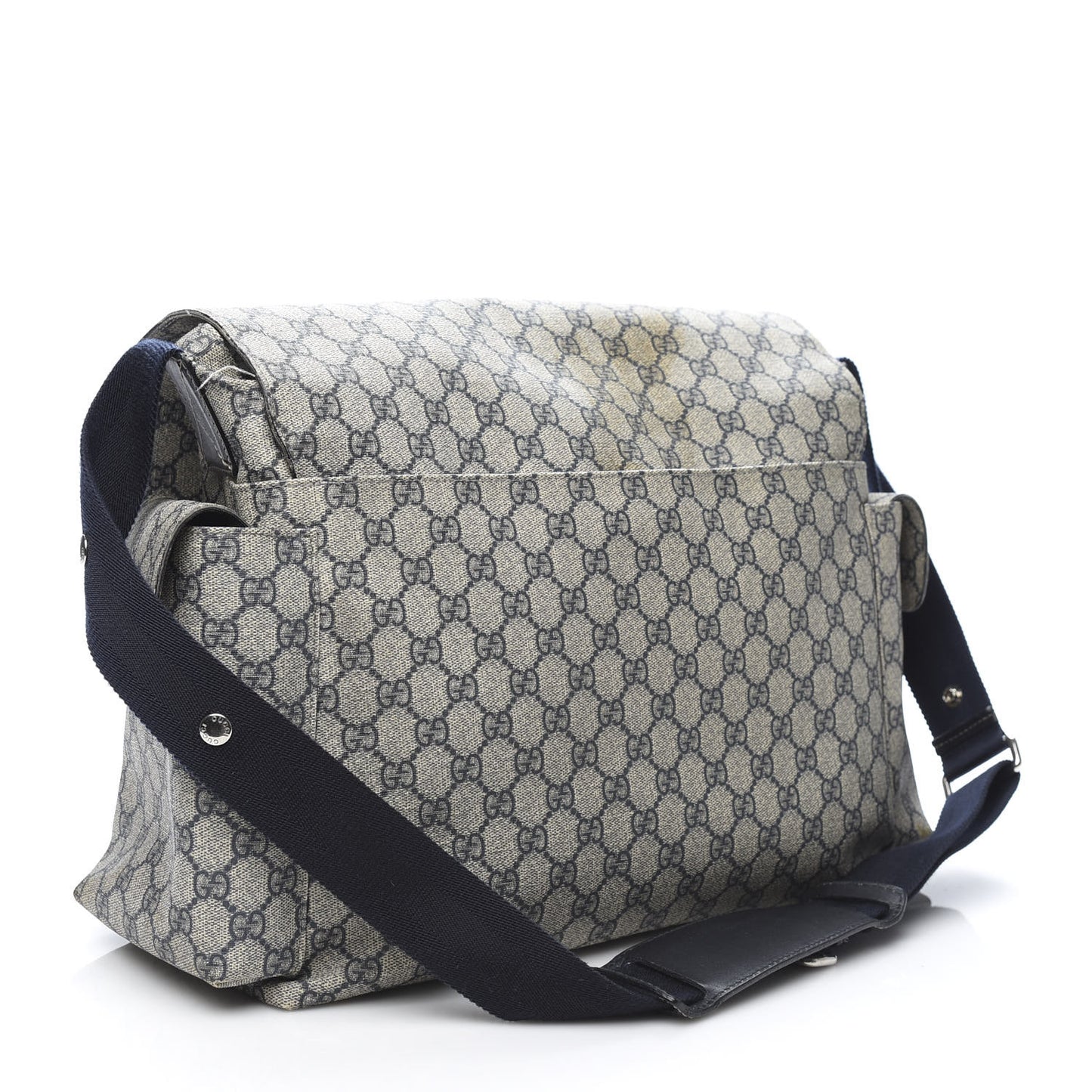 GG Plus Monogram Messenger Diaper Bag Navy