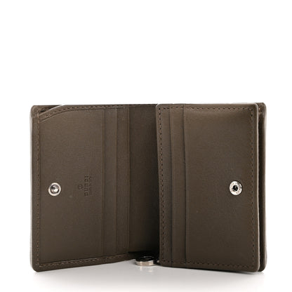 Gucci Sakai Be Green Calfskin Diagonal Stitched Blondie Card Case Wallet Cuir 5 of 8