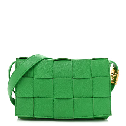 Bottega Veneta Grained Calfskin Maxi Intrecciato Cassette Crossbody Bag Parakeet 1 of 16