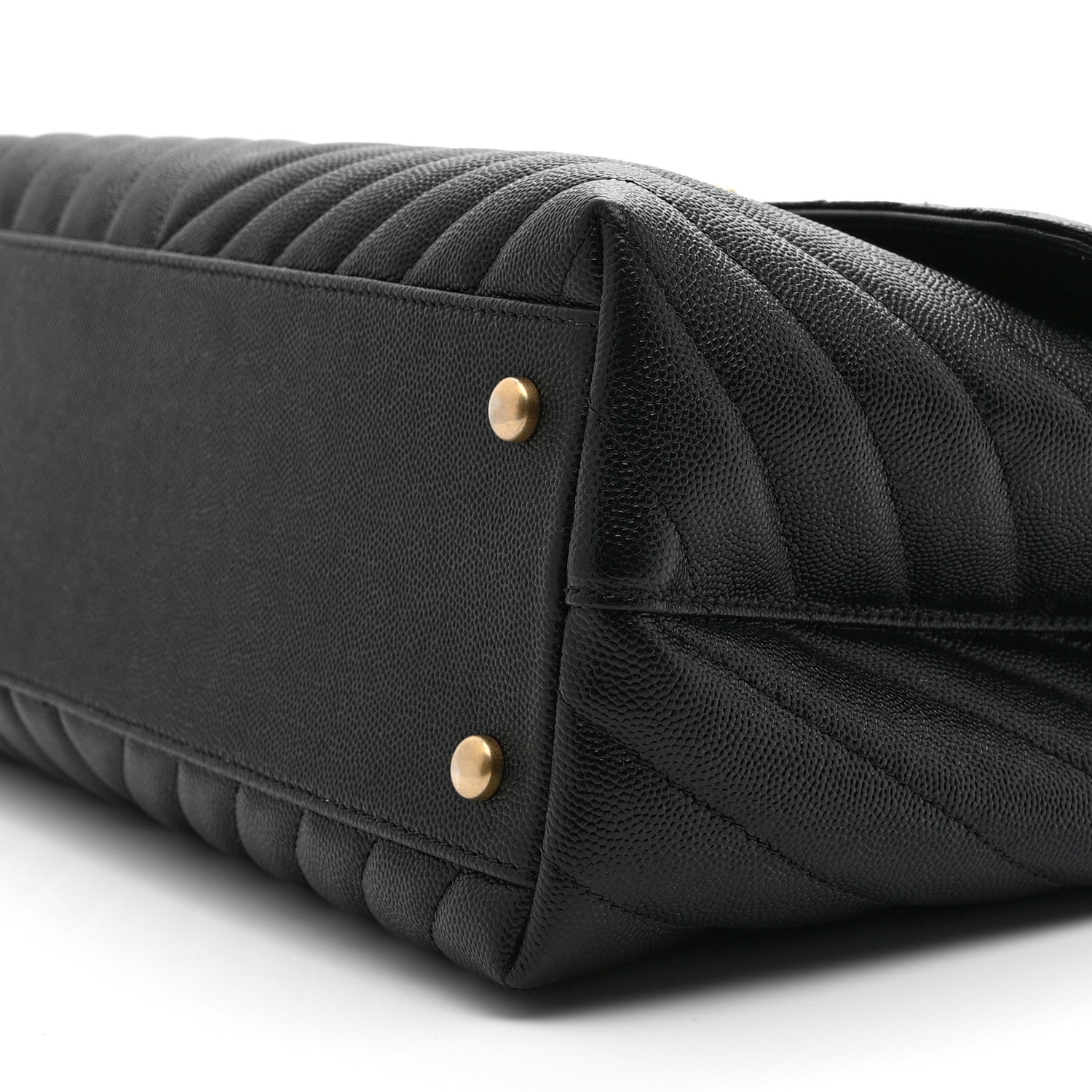 Chanel Caviar Chevron Quilted Medium Coco Handle Flap Black 10 of 10