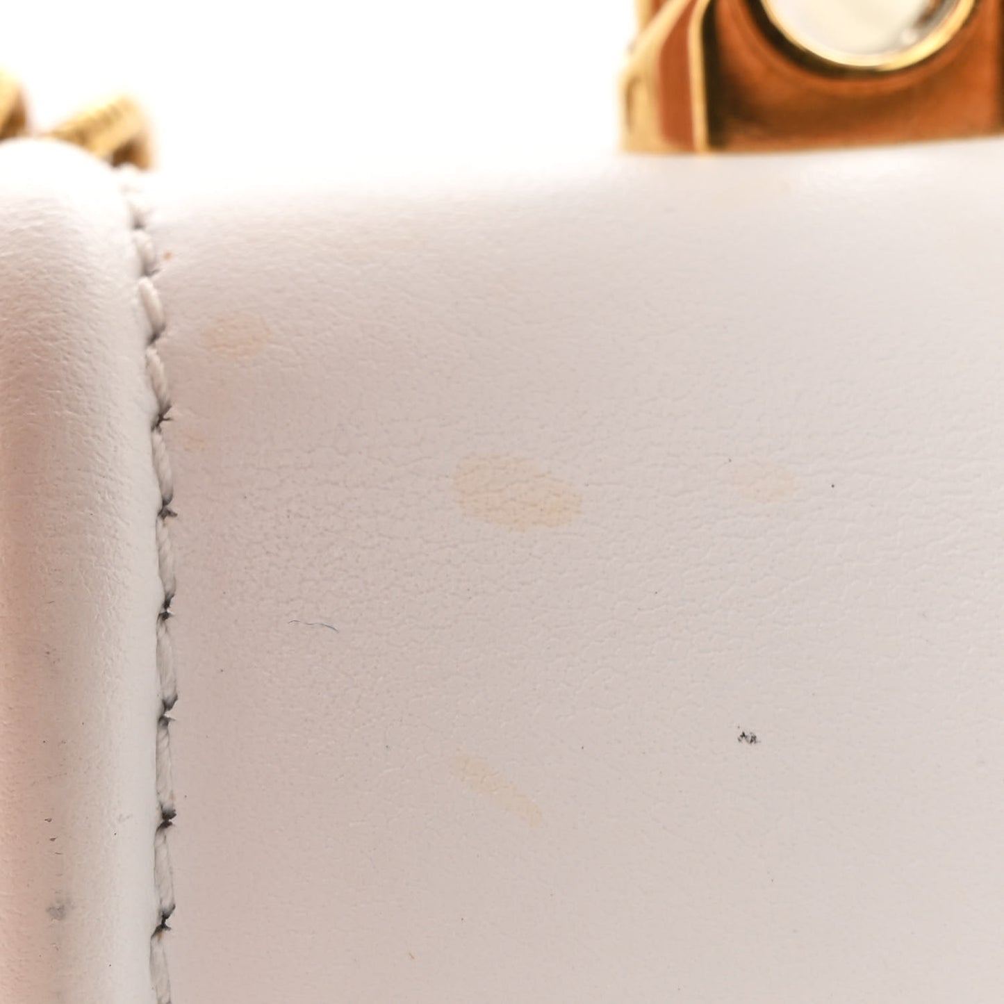 Smooth Calfskin Small Devotion Envelope Top Handle Bag White