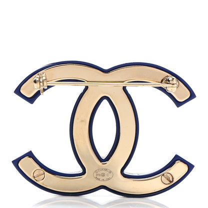 Chanel Resin Crystal La Pausa CC Brooch Blue 3 of 5