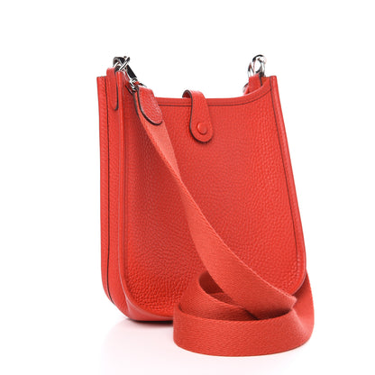 Hermes Taurillon Clemence Evelyne TPM Rouge Tomate 2 of 9