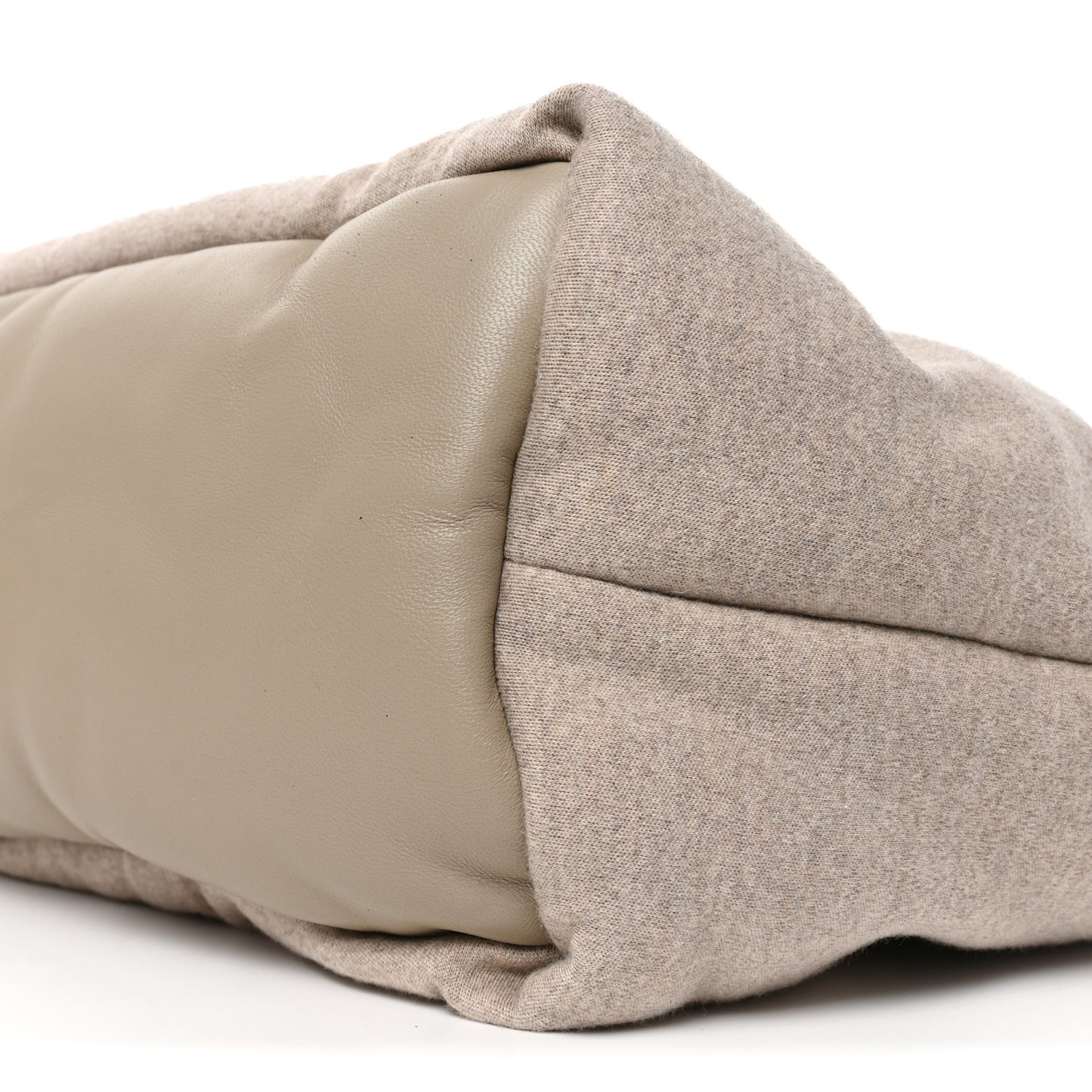 Jersey Wide Puffer Tote Chalk Beige